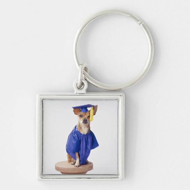 Chaveiro Cão da chihuahua que veste o uniforme da (Frente)