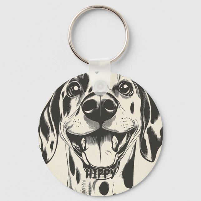 Chaveiro Cão Dalmaciano Personalizado (Frente)