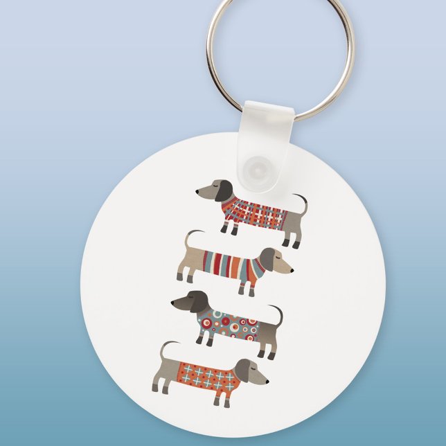 Chaveiro Cão de Enchimento (Dachshund Wiener Sausage Dog fun keyring keychain)