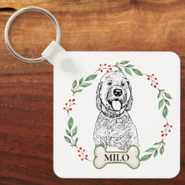 Chaveiro Cão de Goldendoodle Personalizado