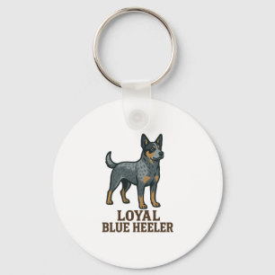 Chaveiro Cão-de-vaca australiano Salão azul leal