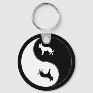 Chaveiro Cão de Yin Yang