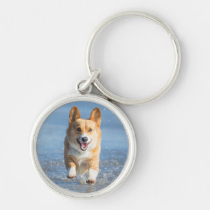 Chaveiro Cão do Corgi de Galês do Pembroke que funciona n