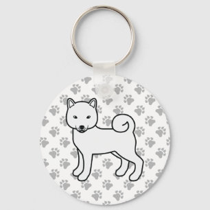 Chaveiro Cão e patas brancas de Shiba Inu Cole