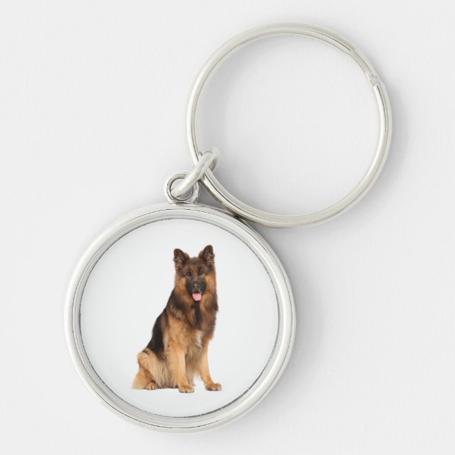 Chaveiro cão german shepherd, design de plástico, (Frente)
