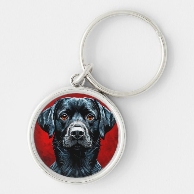 Chaveiro Cão labrador preto (Frente)