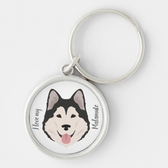 Chaveiro Cão Malamute do Alasca (Frente)