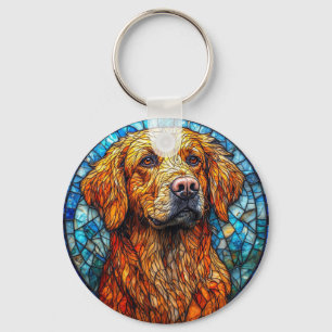 Chaveiro Cão Mosaico Colorido