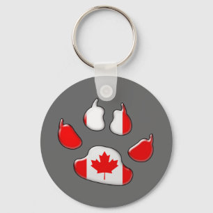 Chaveiro Cão patriota canadense