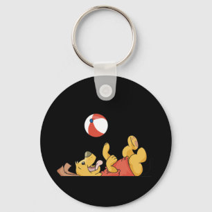 Chaveiro Cão que joga com camiseta e presentes da bola