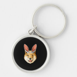 Chaveiro Cão Shiba com orelhas de coelho da Páscoa pres