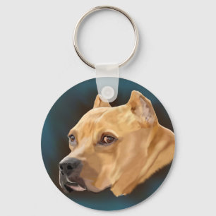 Chaveiro Cão vermelho de Pitbull