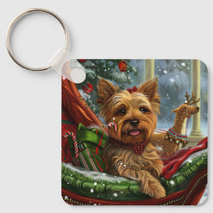 Chaveiro Cão Yorkshire Terrier Natal Festivo