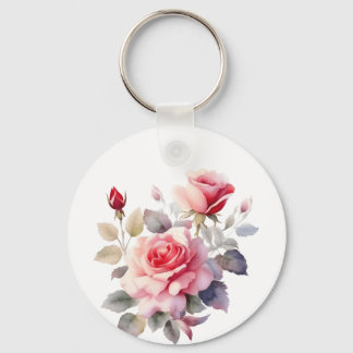 Chaveiro Capa de Almofada de Rosas em Flor Deslumbrantes Aq