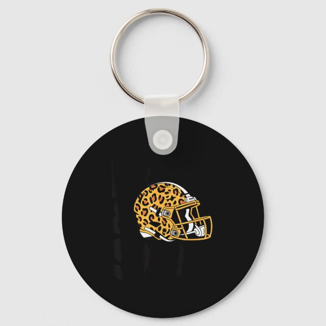 Chaveiro Capacete de futebol com estampa de leopardo Bend & (Frente)