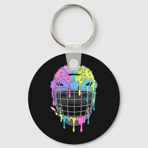 Chaveiro Capacete de Hóquei Sorvete Drip Para Menino Jogado