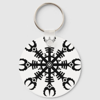 Chaveiro Capacete de reverência - Aegishjalmur n.o 2 (preto