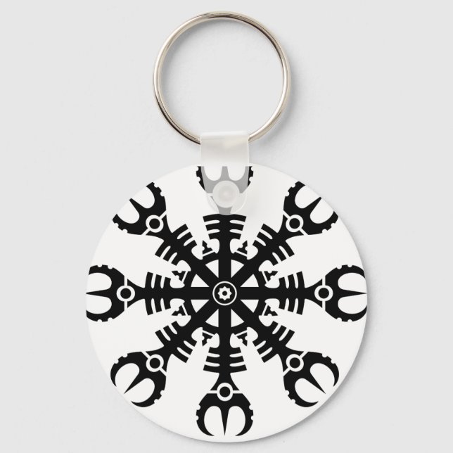 Chaveiro Capacete de reverência - Aegishjalmur n.o 2 (preto (Frente)