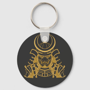 Chaveiro Capacete Kabuto e Máscara Mempo de Samurai Japonês