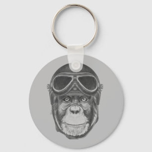Chaveiro Capacete Vintage Chimpanzé