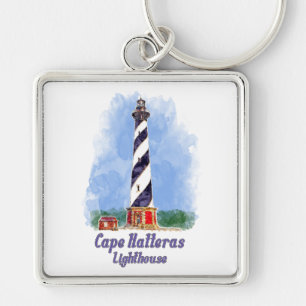 Chaveiro Cape Hatteras Lighthouse Watercolor North Carolina