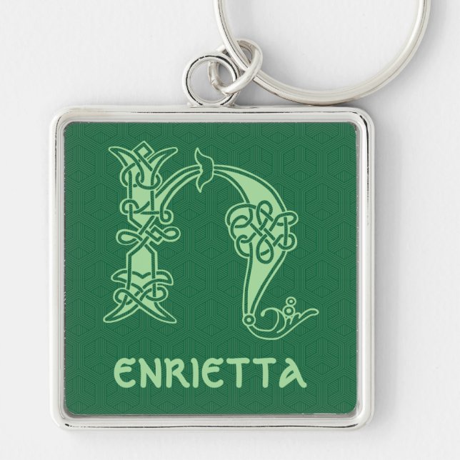 Chaveiro Capital Decorativo do Nó Celta do século XVI H (Frente)