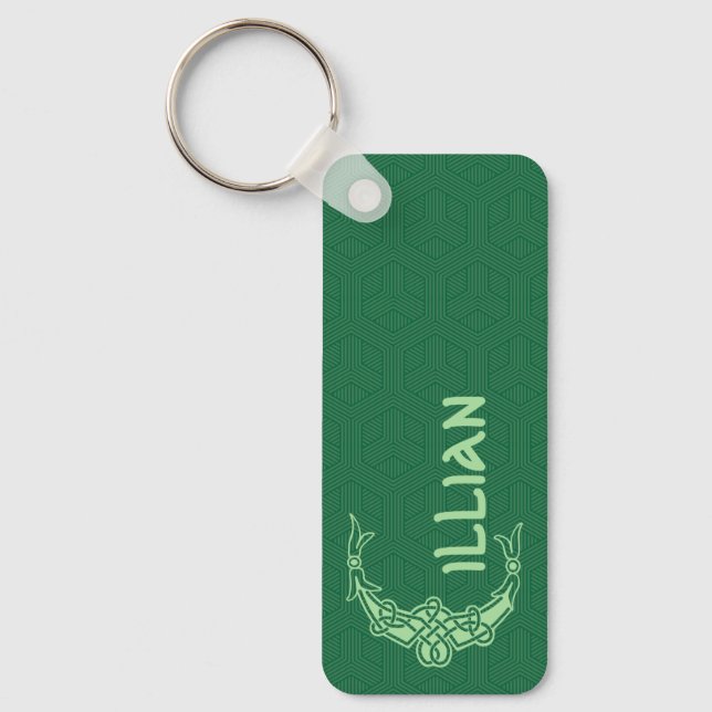 Chaveiro Capital Decorativo do Nó Celular Retangular C (Frente)