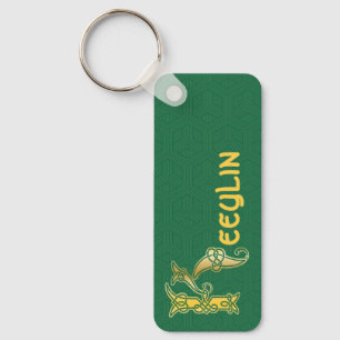 Chaveiro Capital Decorativo do Nó Celular Retangular K