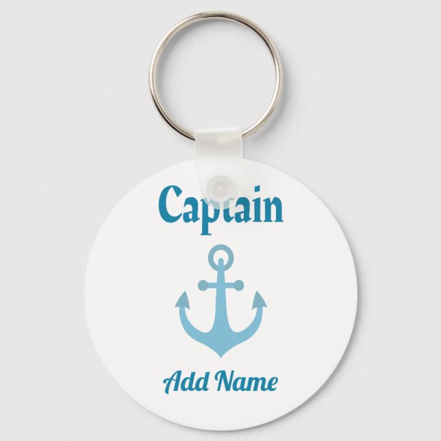 Chaveiro Capitão Anchor de Barcos Personalizados (Frente)