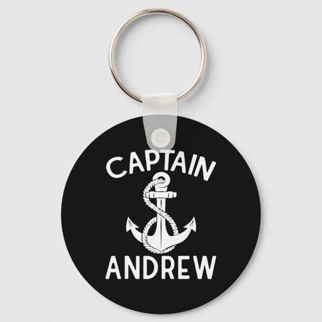 Chaveiro Capitão Andrew Barco de Iate Navio Âncora  (Frente)