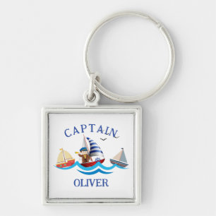 Chaveiro Capitão de Barco Náutico Personalizado para Crianç