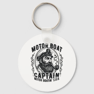 Chaveiro Capitão de Pontão Vintage Motor Boatin 'SOB On Th