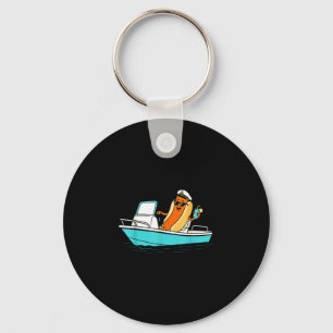 Chaveiro Capitão hotdog engraçado capitão do barco hotdog v