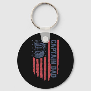Chaveiro Capitão Pai Bandeira Americana Pontão Engraçado Ba