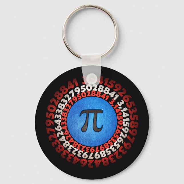 Chaveiro Capitão Pi Super-Herói Escudo Nerdy Math Pi Day (Frente)