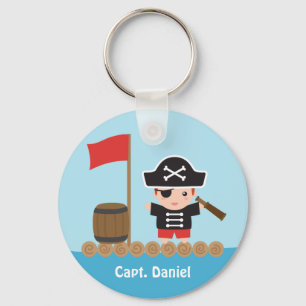 Chaveiro Capitão Pirata do Oceano Bonito Menino da Jangada