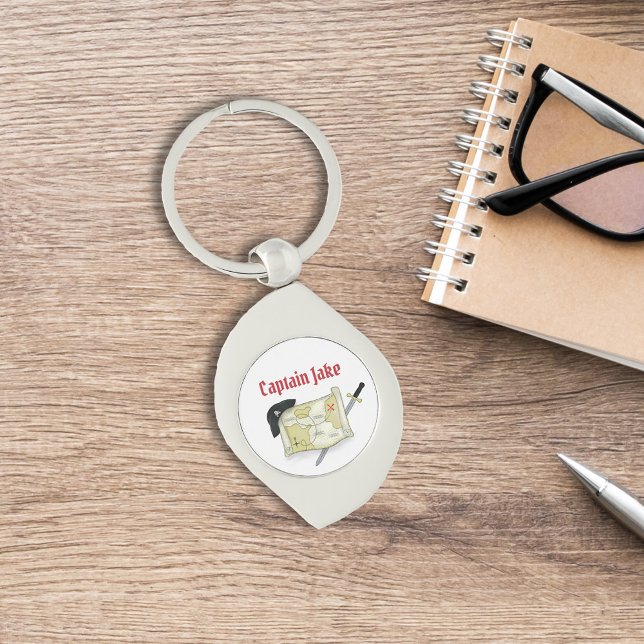 Chaveiro Capitão Pirata Simples Personalizado (Custom pirates captain keychain. )