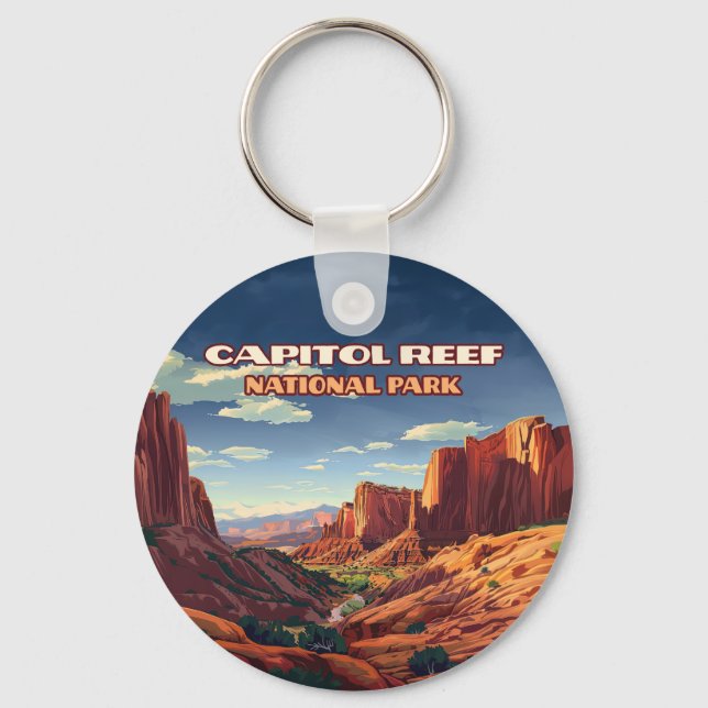 Chaveiro Capitol Reef National Park Utah Desert Vintage (Frente)