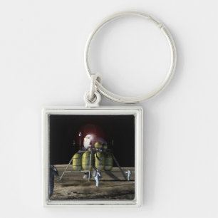 Chaveiro Capitulação do artista de uma nave espacial nova