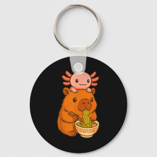Chaveiro Capivara Anime Ramen Axolote Gráfico Divertido Kaw