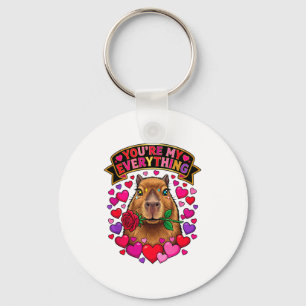 Chaveiro Capivara Dia dos Namorados Rosa Você é Tudo Para M