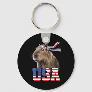 Chaveiro Capivara EUA Bandeira Americana Patriótica Homens