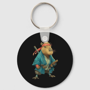 Chaveiro Capivara Ninja Samurai Japão Japonês Engraçado Grá