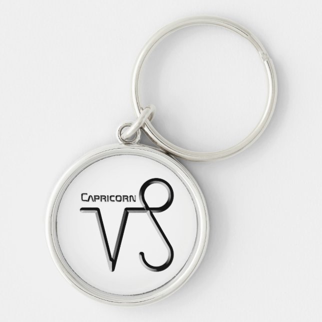Chaveiro CAPRICORN, Design abstrato do Sinal Zodiac, (Frente)