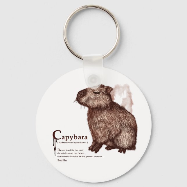 Chaveiro capybara - chocolate (Frente)