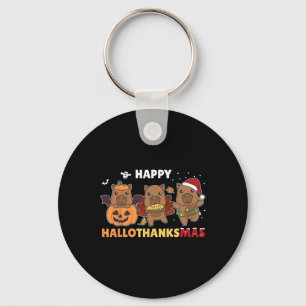 Chaveiro Capybara Christmas Halloween Figurume Happy Hallot