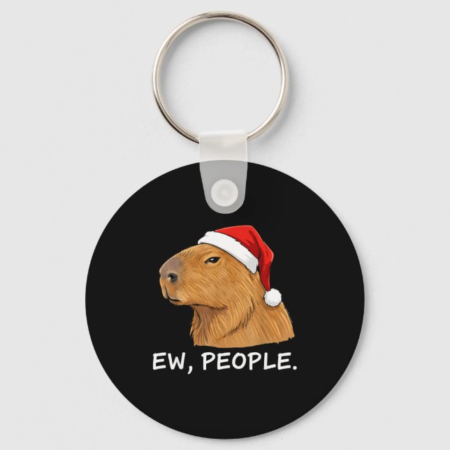 Chaveiro Capybara Ew People Christmas Funny Sarcastic Humor (Frente)
