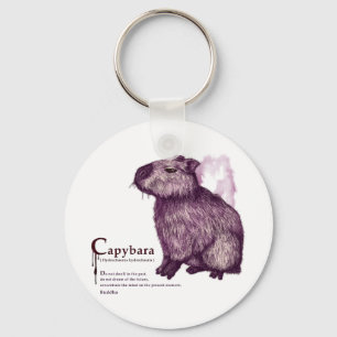 Chaveiro capybara - vinho