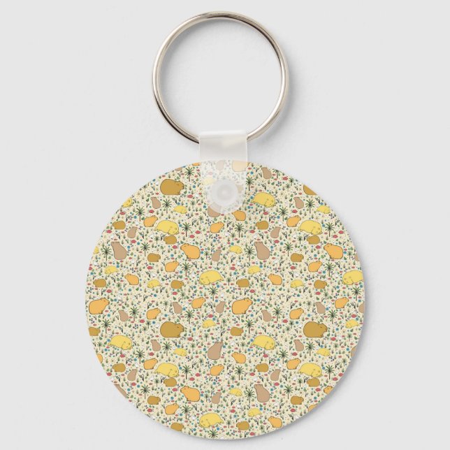 Chaveiro Capybaras em amarelo (Frente)