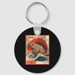 Chaveiro Capyzilla _ Onda Kanagwa Japão _ Capivara Roedor L